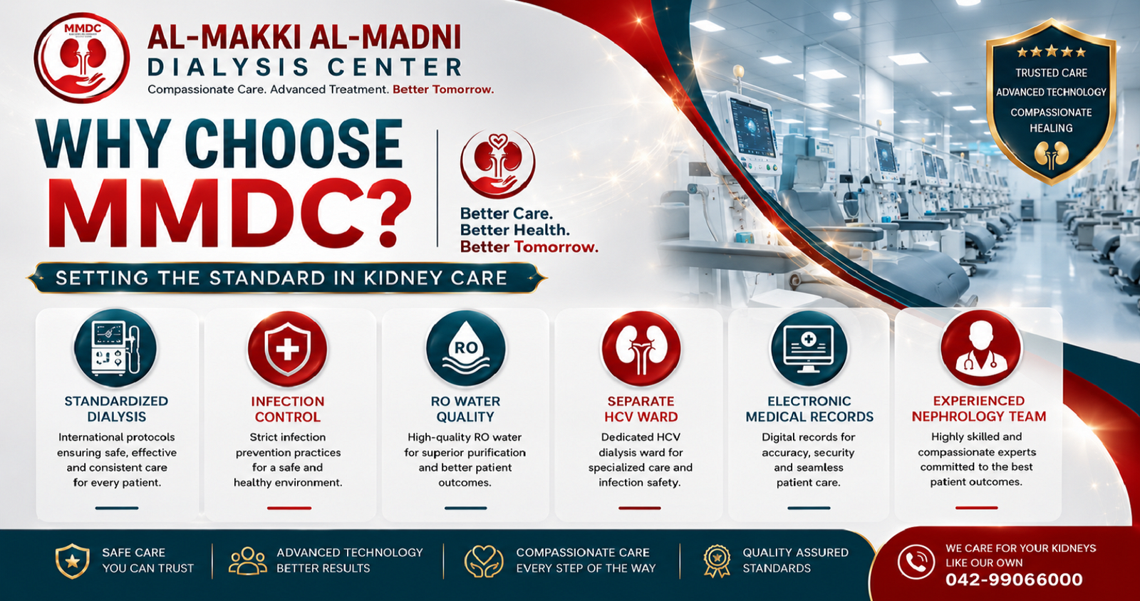 MMDC Al Makki Al Madni Dialysis Center Pakistan providing free dialysis, free medicines, free laboratory tests, free transport and free ration for kidney patients through donor support.